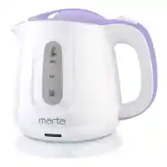 Электрический чайник MARTA MT-4636 /1300W/ Объем-1,2л/ белый-лиловый