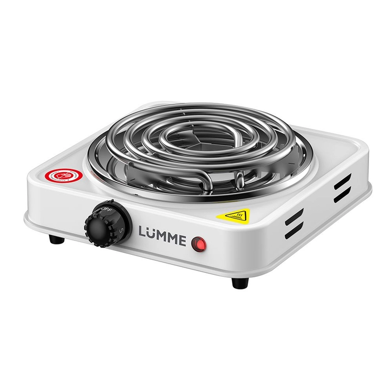 Электрическая плитка LUMME LU-HP3718A /1800W /1 конфорка спираль /диаметр 15 см. /белый