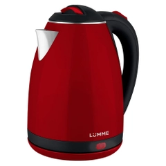 Чайник электрический LUMME LU-145/ 1800W/ 2.0л/ металлический/ красный/черный