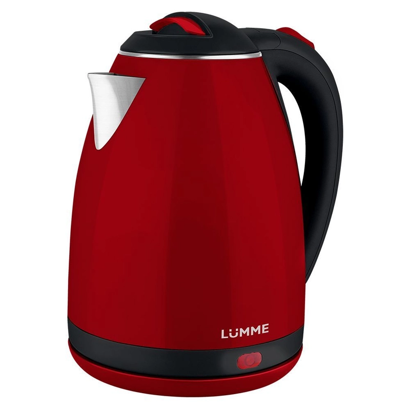Чайник электрический LUMME LU-145/ 1800W/ 2.0л/ металлический/ красный/черный