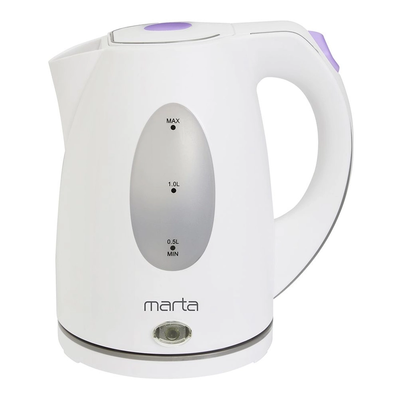 Электрический чайник MARTA MT-4638 / 2200W/ Объем-1,7л/ белый,лиловый