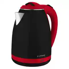 Черный чайник электрический LUMME LU-145/ 1800W/ 2.0л/ металлический/ черный/красный