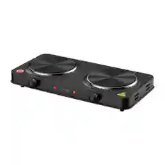 Плитка электрическая настольная MARTA MT-HP4234A, 2 конфорки - чугун, 2400Вт, черный
