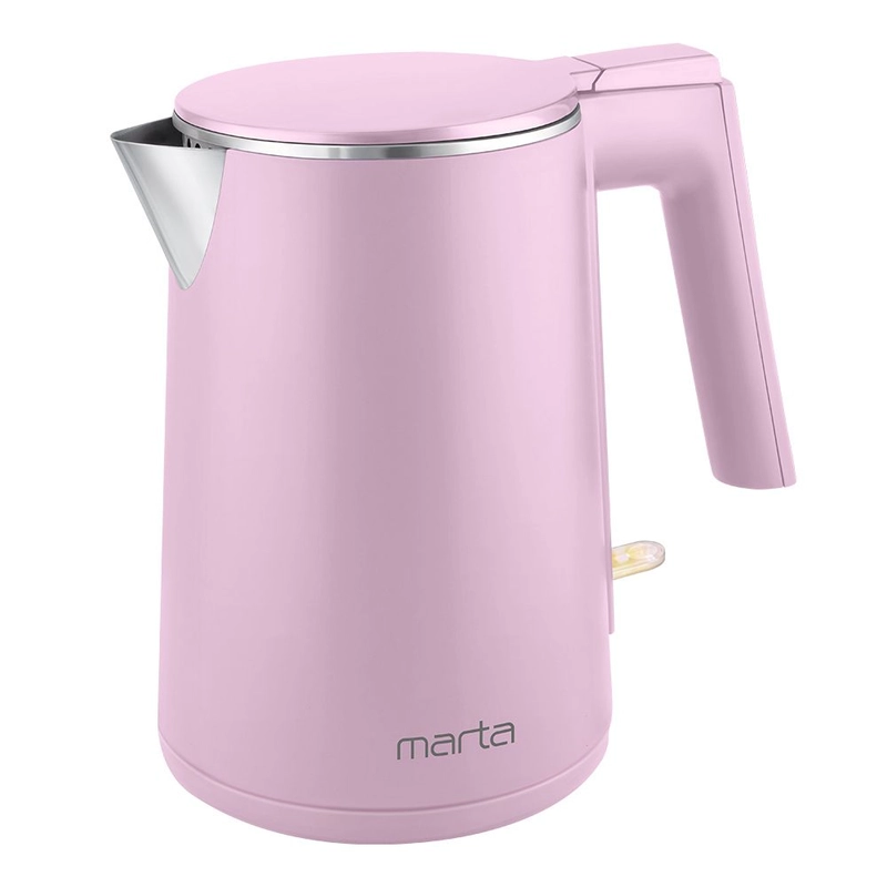 Чайник-термос металлический MARTA MT-4591 розовый опал