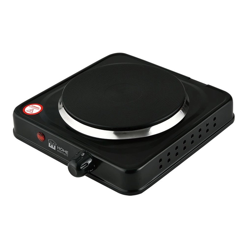 Электрическая плитка настольная HOME ELEMENT HE-HP718A , d15 см, черный
