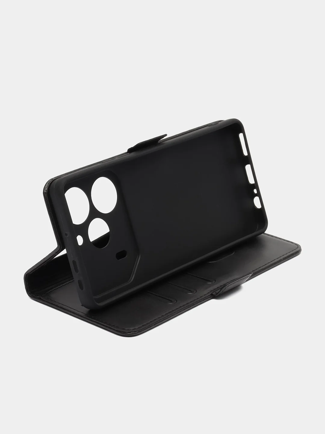 Черный чехол-книжка для Tecno POVA 6 / Pova 6 Pro 5G (Техно Пова 6 Про) с боковым магнитом