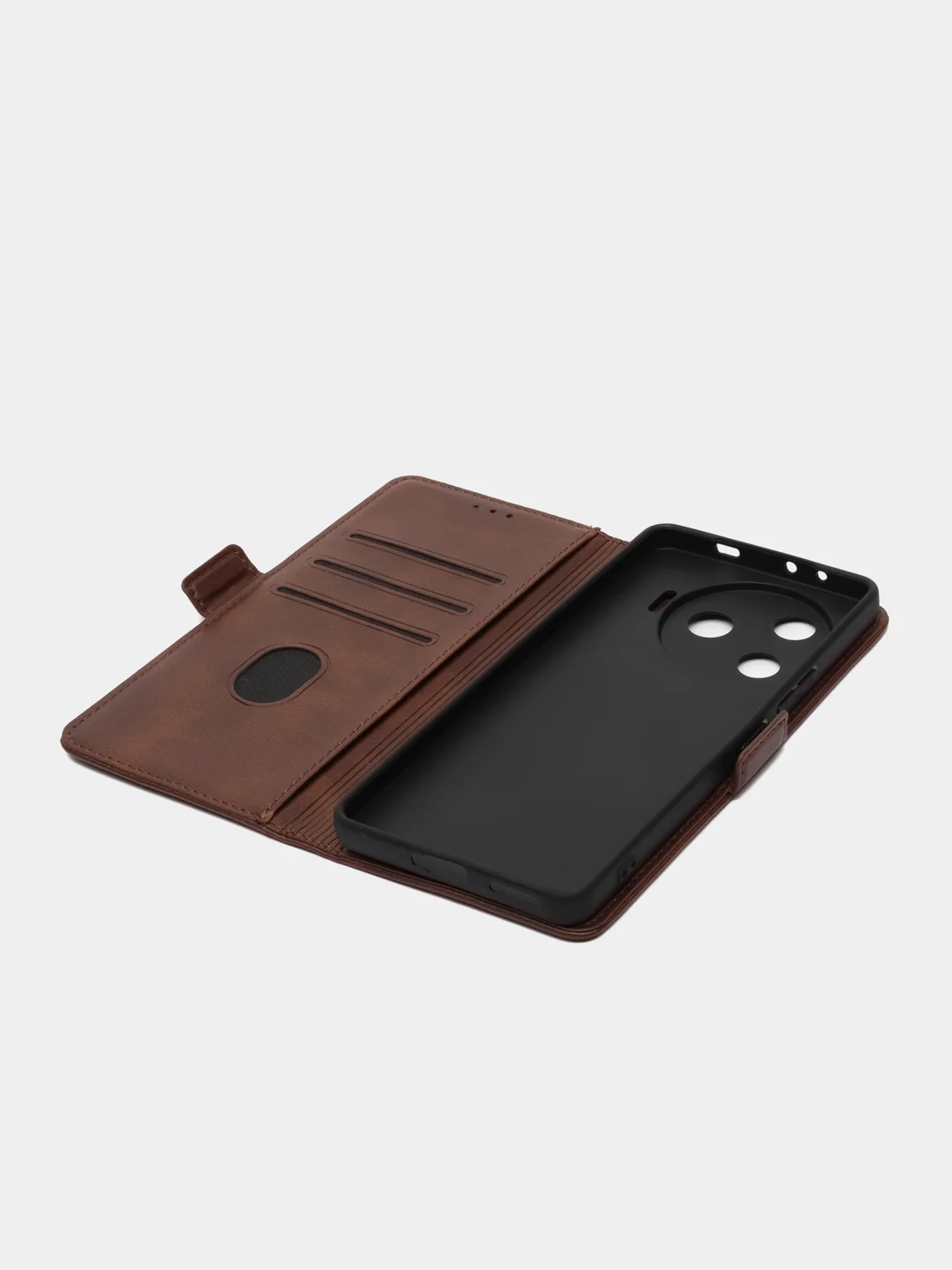 Коричневый чехол-книжка для Tecno Camon 30 Pro ( Техно Камон 30 Про)