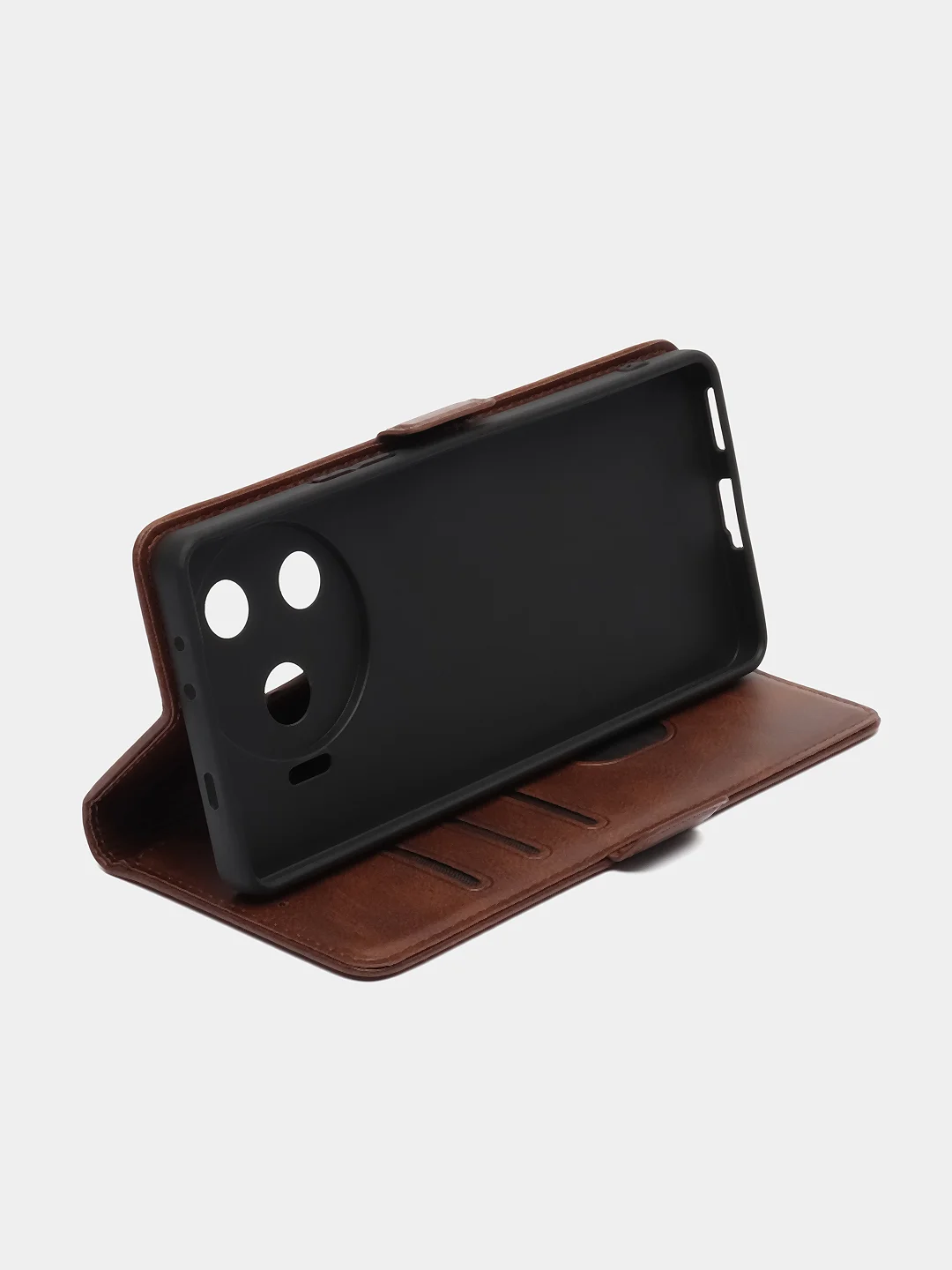 Коричневый чехол-книжка для Tecno Camon 30 Pro ( Техно Камон 30 Про)