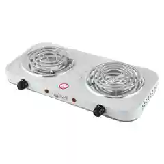 Плитка электрическая настольная HOME ELEMENT HE-HP721B, 2 конфорки, d14, белый