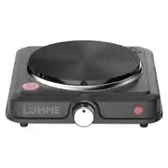 Черный электрическая плитка LUMME LU-HP3704A 1200W, 1 конфорка - чугун, диаметр - 15,5 см. черный