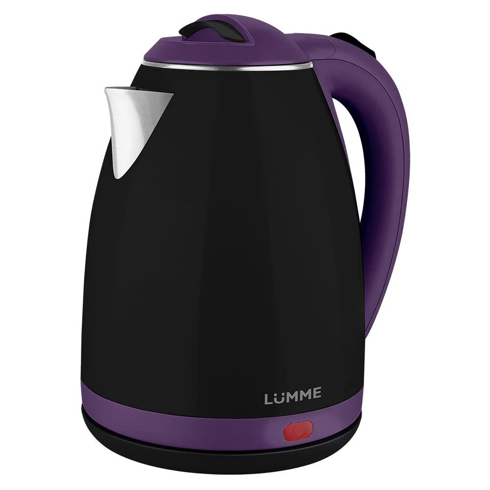 Черный чайник электрический LUMME LU-145/ 1800W/ 2.0л/ металлический/ черный/темный топаз