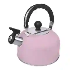 Серый металлик чайник со свистком HOME ELEMENT HE-WK1604B, розовый матовый