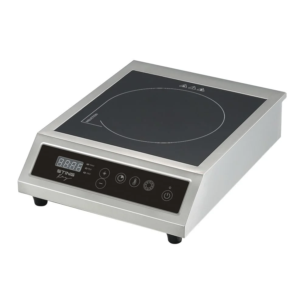 Черный электрическая индукционная безимпульсная плитка STINGRAY ST-HP3511A сталь