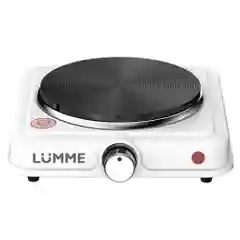 Белый электрическая плитка LUMME LU-HP3704A 1200W, 1 конфорка - чугун, диаметр - 15,5 см. белый