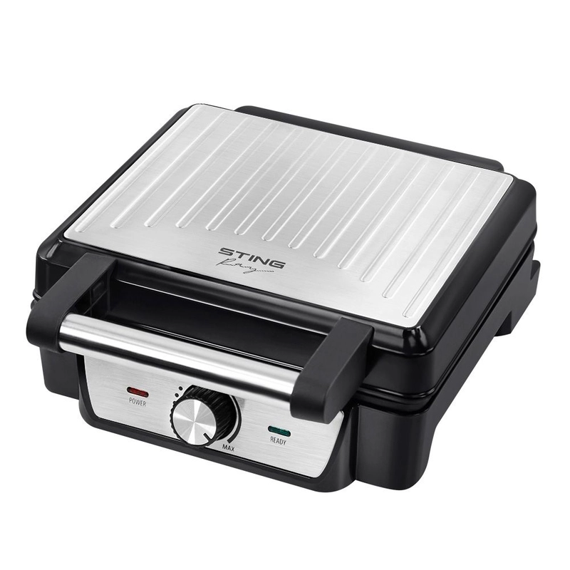 Вафельница STINGRAY ST-SM1210A черный/сталь