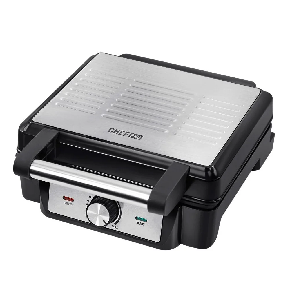 Серебряный вафельница CHEF PRO CF-SM1602A черный/сталь