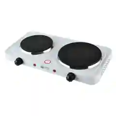 Серый металлик плитка электрическая настольная HOME ELEMENT HE-HP721A, 2 конфорки - чугун, d15/18, белый