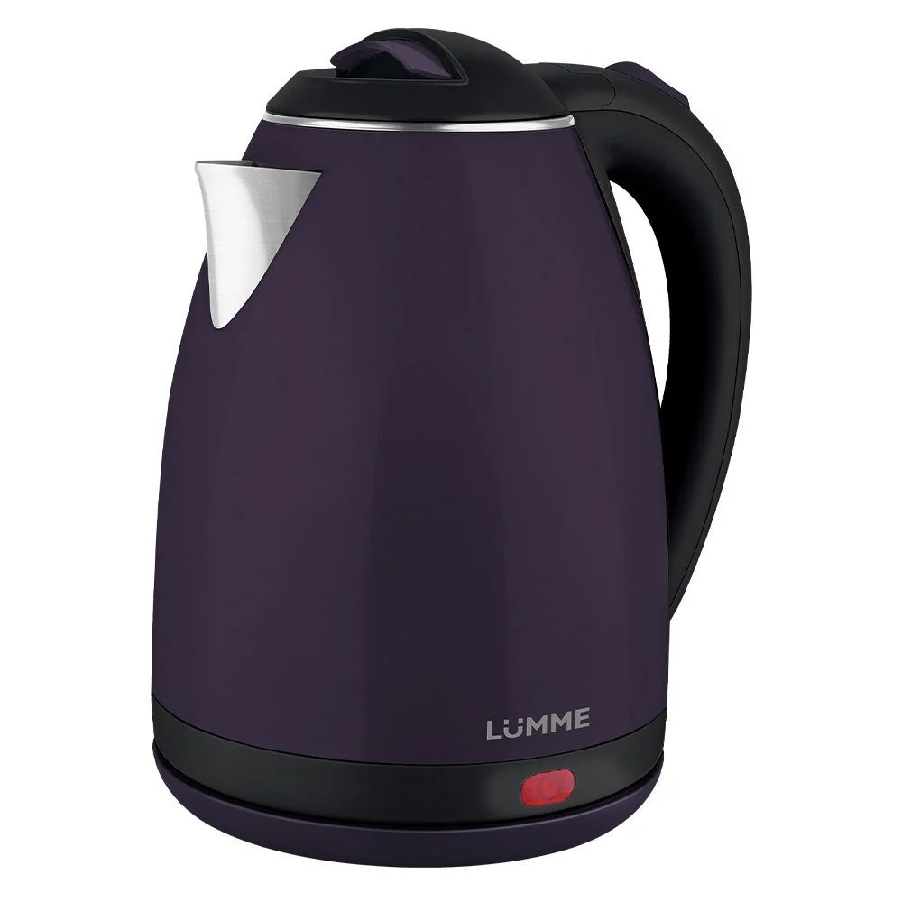 Фиолетовый чайник электрический LUMME LU-145/ 1800W/ 2.0л/ металлический/ темный топаз/черный