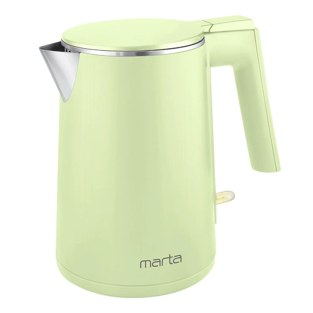 Серебряный чайник-термос металлический MARTA MT-4591 зеленый нефрит