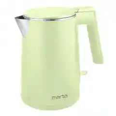 Серебряный чайник-термос металлический MARTA MT-4591 зеленый нефрит