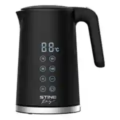 Черный чайник электрический STINGRAY ST-KT3016A ручной выбор температуры, автоподогрев, черный