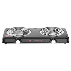Электрическая плитка LUMME LU-HP3705A 2400W, 2 конфорки - спираль, диаметр - 13 см, черный