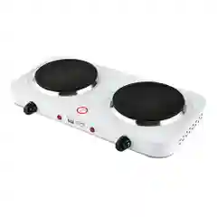 Плитка электрическая настольная HOME ELEMENT HE-HP720A , 2 конфорки - чугун, d15, белый
