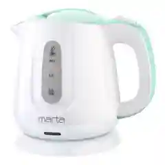 Белый электрический чайник MARTA MT-4636 /1300W/ Объем-1,2л/ белый-ментол