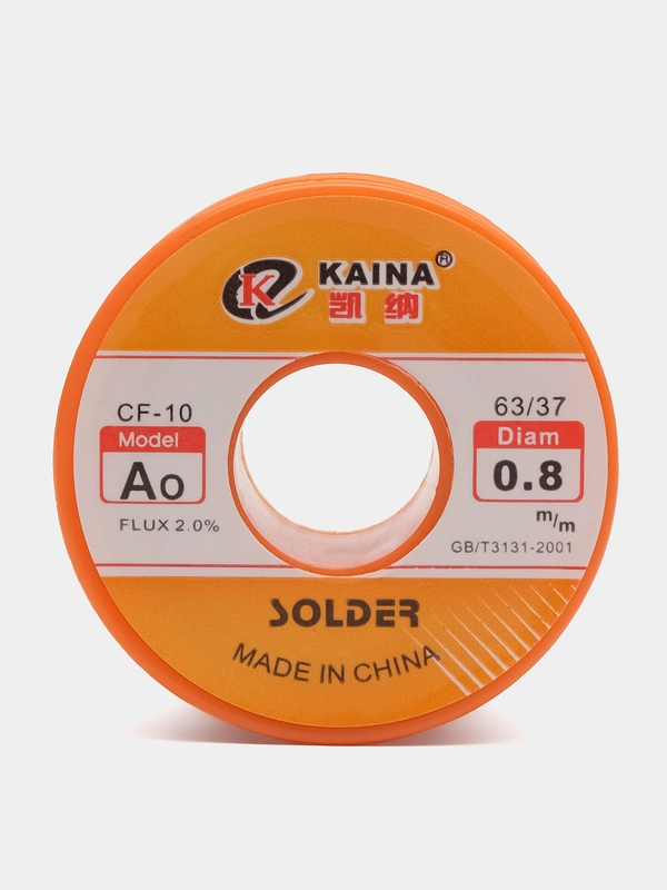 Припой KAINA A 0.8мм Sn63/Pb37 с флюсом CF-10 34гр