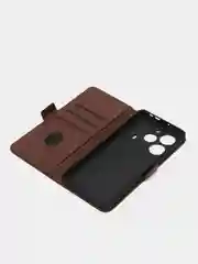 Коричневый чехол-книжка для Tecno POVA 6 / Pova 6 Pro 5G (Техно Пова 6 Про) с боковым магнитом