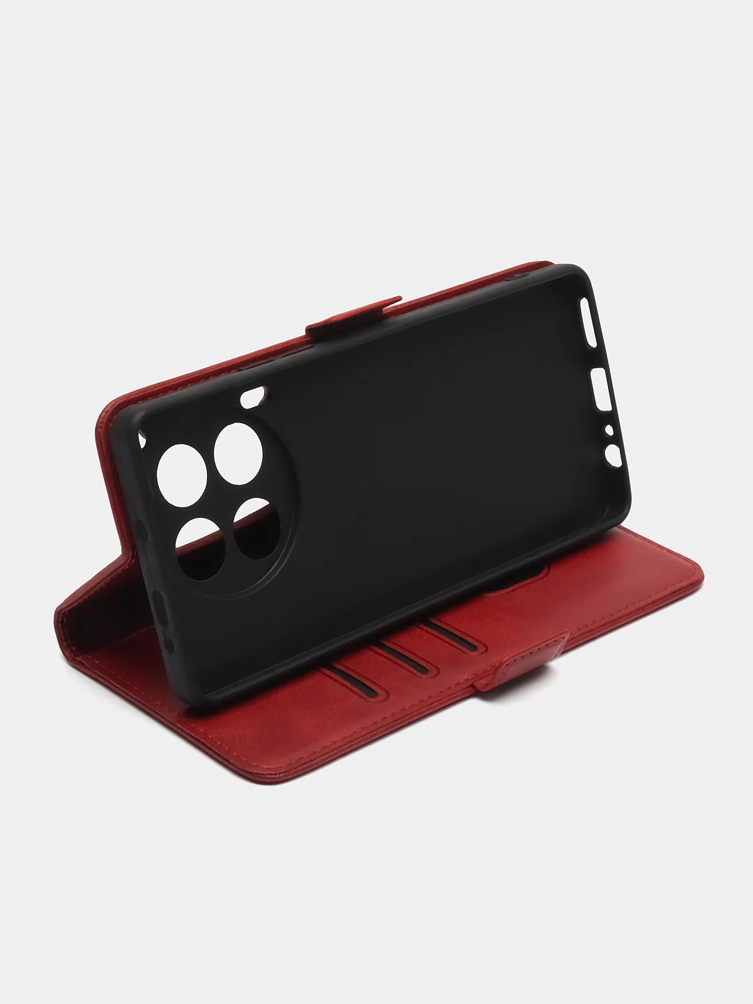 Красный чехол-книжка для Tecno CAMON 30 (Техно Камон 30) с боковым магнитом