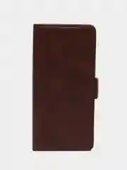 Коричневый чехол-книжка для Infinix NOTE 40 Pro (Инфиникс Ноут 40 Про) с боковым магнитом