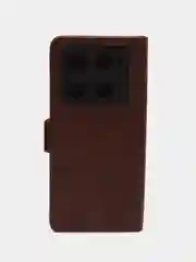 Коричневый чехол-книжка для Infinix NOTE 40 Pro (Инфиникс Ноут 40 Про) с боковым магнитом