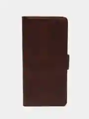 Коричневый чехол-книжка для Xiaomi Poco X6Pro 5G (Сяоми Поко Х6Про) с боковым магнитом