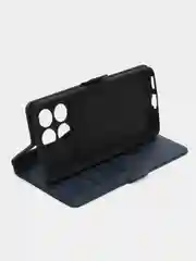 Синий чехол-книжка для Xiaomi Poco X6Pro 5G (Сяоми Поко Х6Про) с боковым магнитом