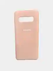 Бежевый защитный силиконовый чехол Silikone Cover для Samsung S10 PLUS