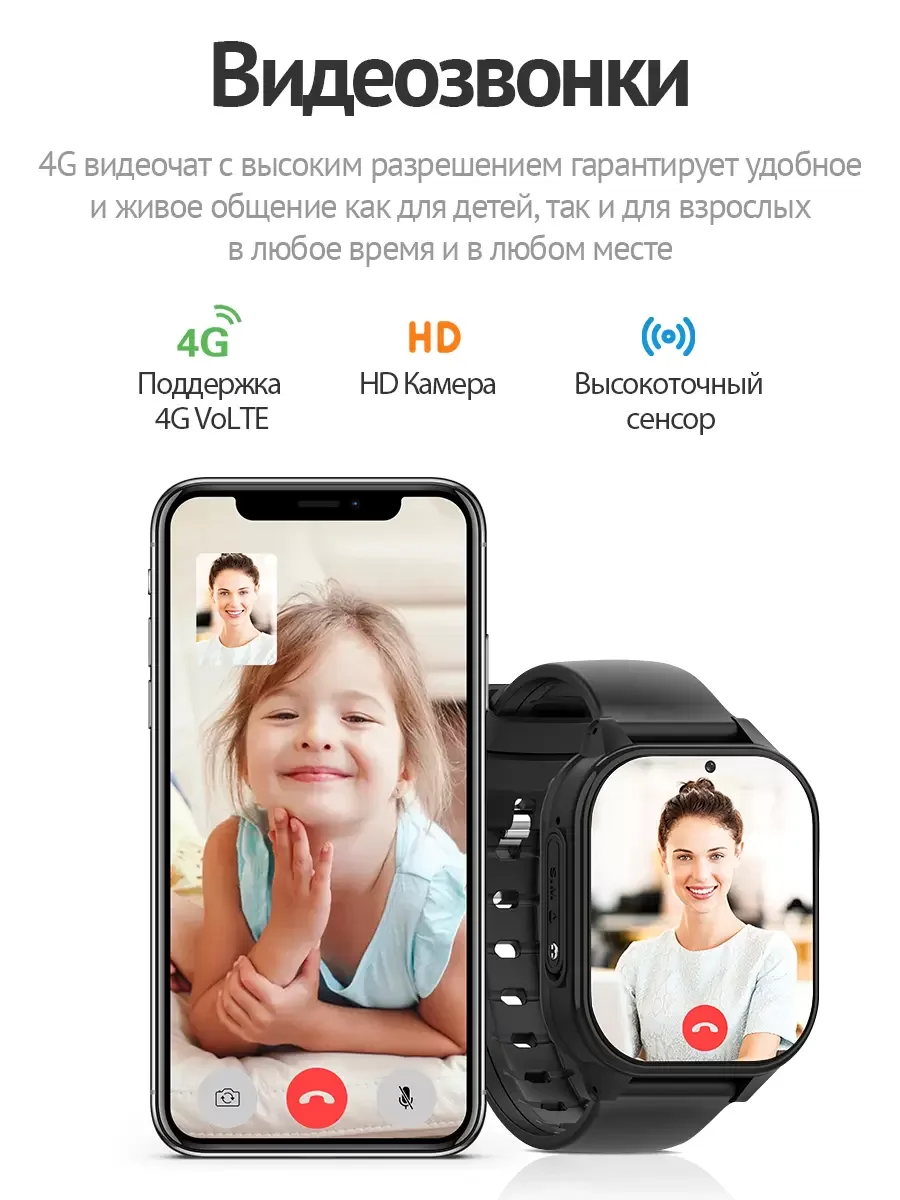 Часы Smart Baby Watch Wonlex KT19pro, чёрные