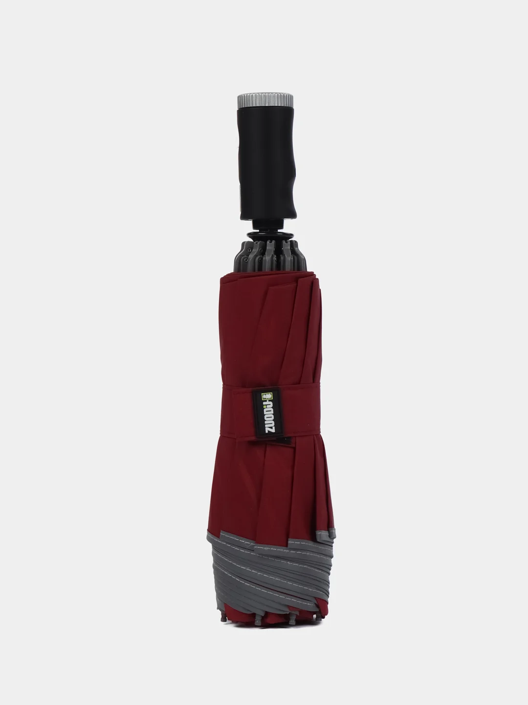 Красный зонт обратного сложения со встроенным фонариком, умный зонт Zuodu Automatic Umbrella LED