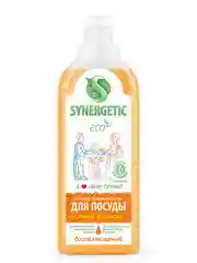 Средство для мытья посуды SYNERGETIC антибактериальное, с ароматом апельсина, 1л
