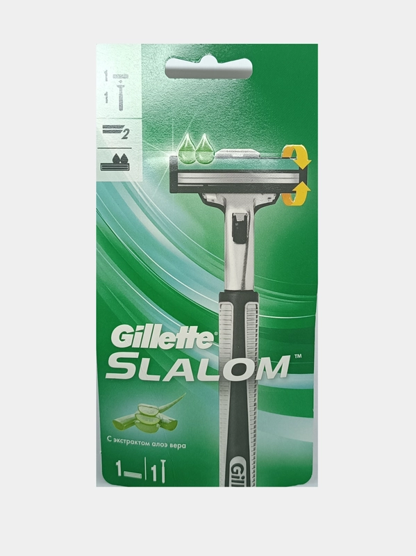 Gillette Slalom Станок для бритья с 1 кассетой (2 лезвия, плавающая головка)