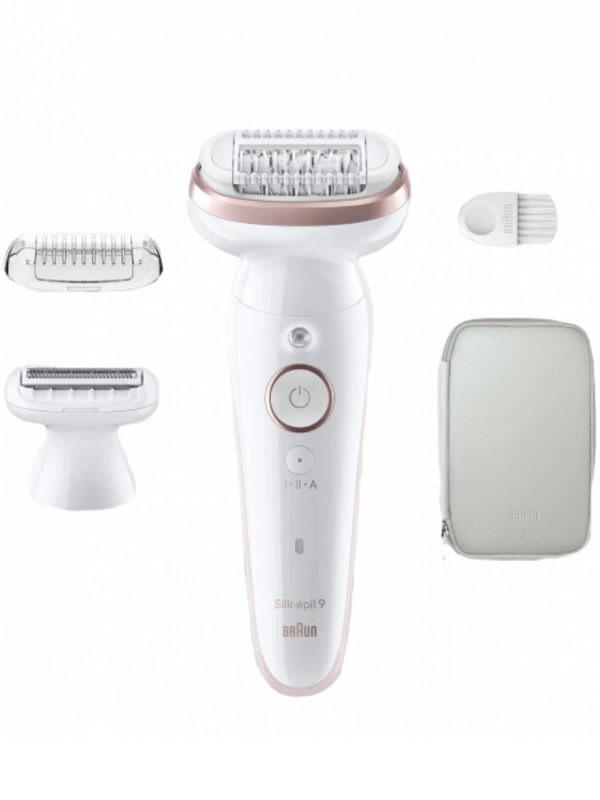 Эпилятор женский Braun Silk-epil 9-030, белый, 40 микропинцетов