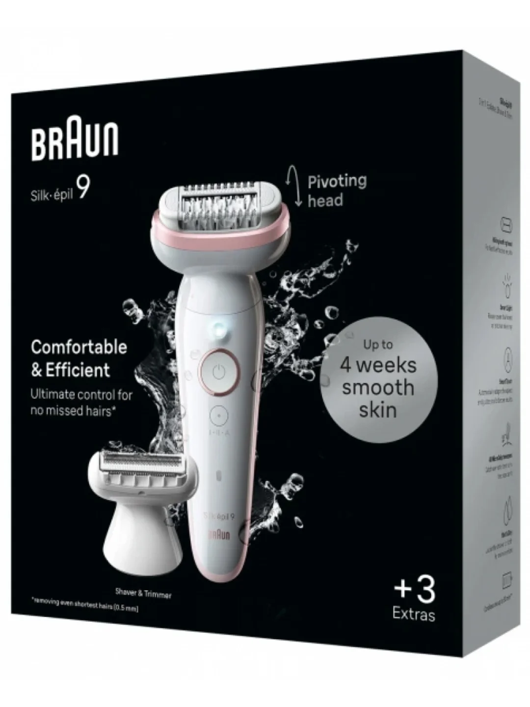 Эпилятор женский Braun Silk-epil 9-030, белый, 40 микропинцетов