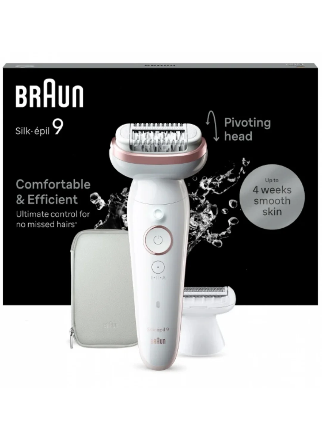 Эпилятор женский Braun Silk-epil 9-030, белый, 40 микропинцетов