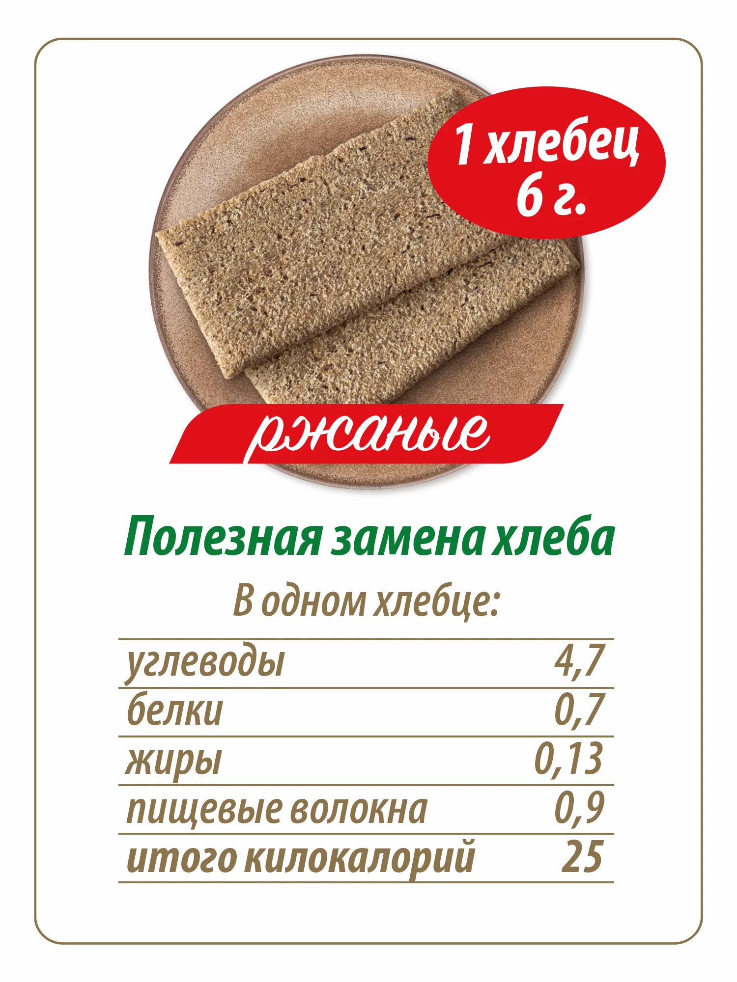 Хлебцы MAKFA запеченные, ржаные, 60 г