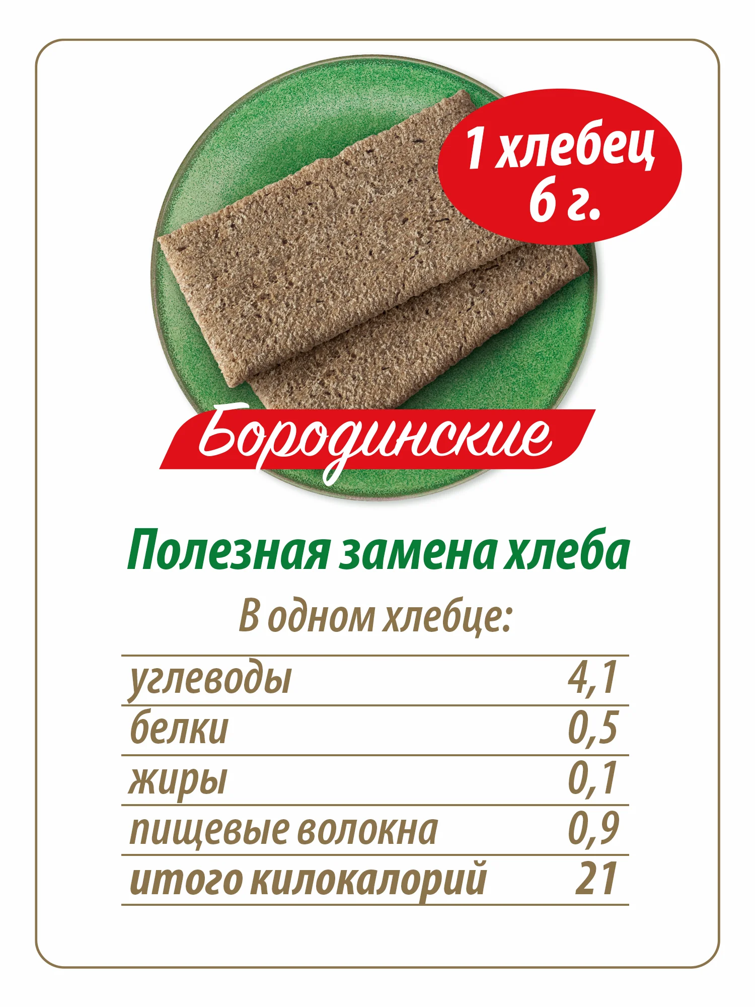 Хлебцы MAKFA запеченные Бородинские, 60 г