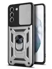 Зеленый чехол противоударный armors для Samsung S21 FE / Самсунг S21 ФЕ с защитой камеры