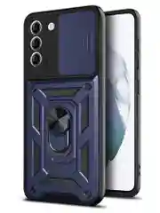 Зеленый чехол противоударный armors для Samsung S21 FE / Самсунг S21 ФЕ с защитой камеры