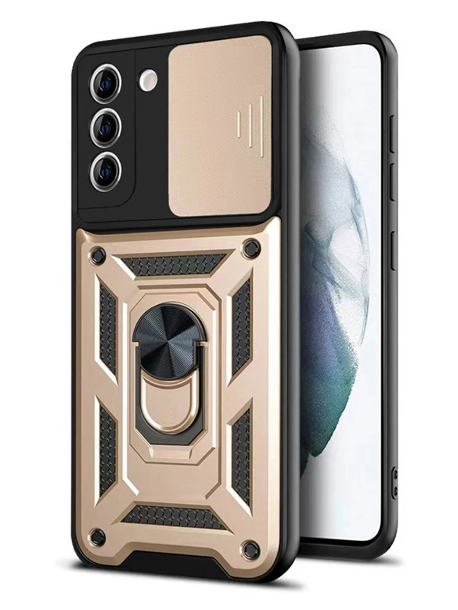 Зеленый чехол противоударный armors для Samsung S21 FE / Самсунг S21 ФЕ с защитой камеры