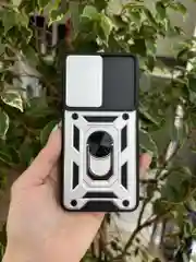 Серебряный чехол противоударный armors для Samsung S21 FE / Самсунг S21 ФЕ с защитой камеры
