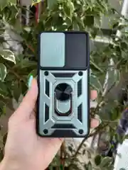 Зеленый чехол противоударный armors для Samsung S21 FE / Самсунг S21 ФЕ с защитой камеры
